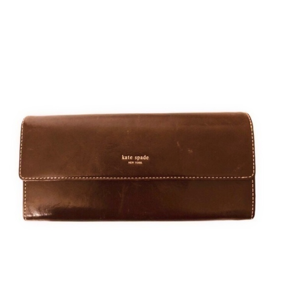 KATE SPADE vintage brown leather wallet